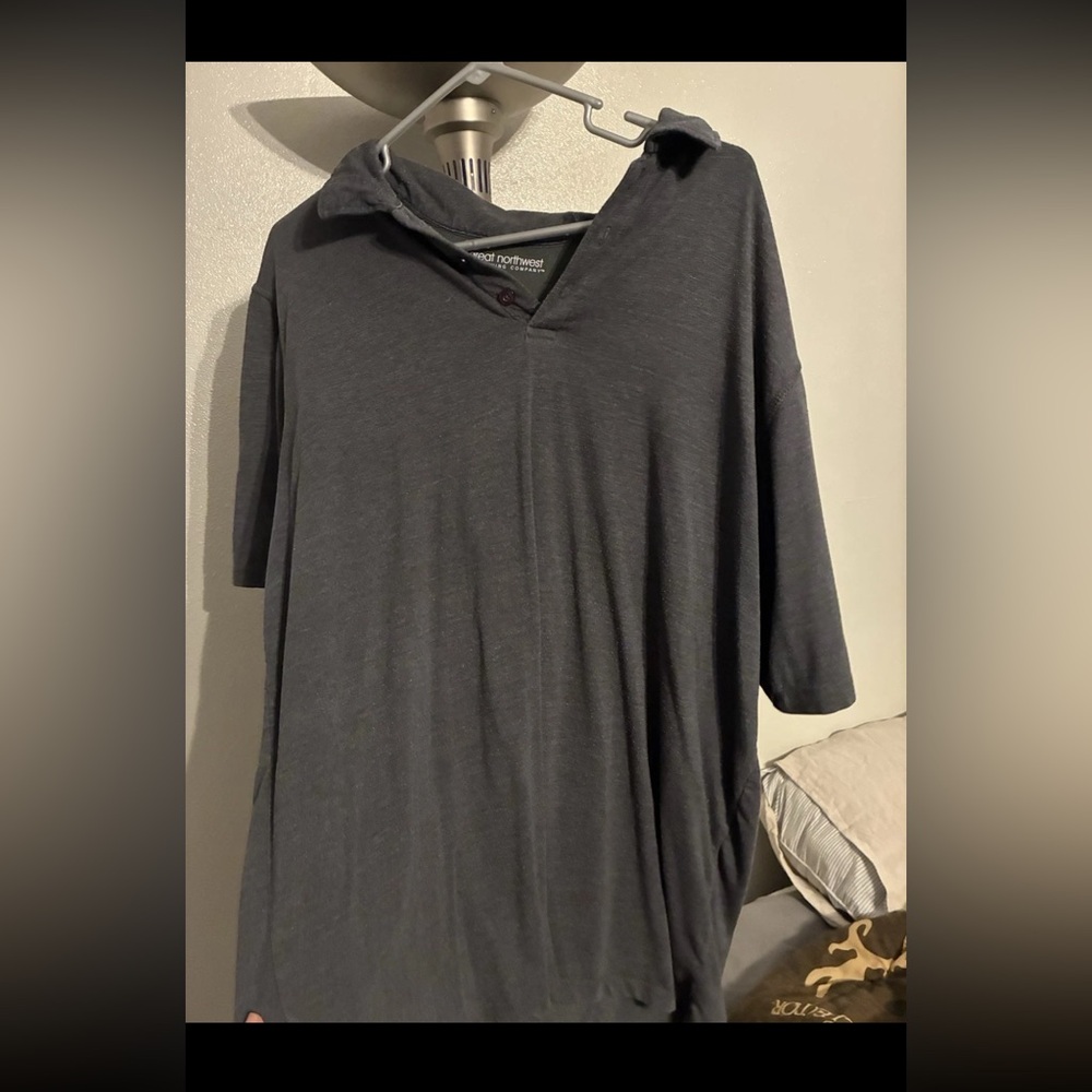 Great Northwest Clothing Company Men’s Gray Short Sleeve Polo Shirt Size L